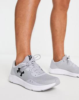 Under Armour | Under Armour Run Charged Pursuit 3 trainers in grey商品图片,