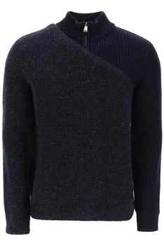 Fendi | Two-tone wool-and-alpaca sweater 7.2折