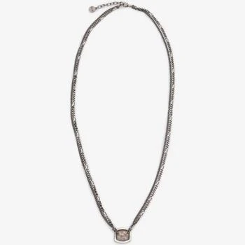 Roberto Cavalli | Roberto Cavalli Double Chain Monogram Necklace,商家Cettire,价格¥3367