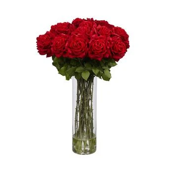 NEARLY NATURAL | Giant Rose Silk Flower Arrangement,商家Macy's,价格¥3607