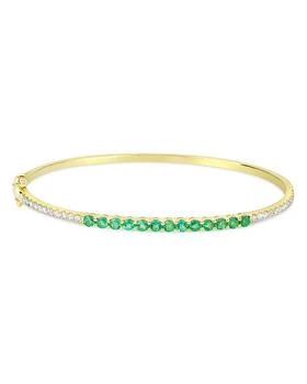 Meira T | 14K Yellow Gold Diamond & Emerald Bracelet,商家Bloomingdale's,价格¥25029