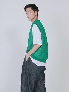 商品FANACULT | Punching Cool Knit Vest Green,商家W Concept,价格¥383图片