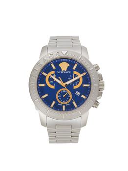 范思哲手表, Versace | ​45MM Stainless Steel Bracelet Chronograph Watch商品图片 5折