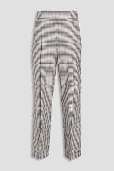 Oscar de la Renta | Gingham wool-blend tweed straight-leg pants商品图片,4折