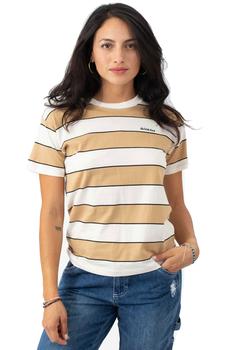 迪克斯, DICKIES | (J3121STD1225A) SS Boyfriend T-Shirt - Ginger Cream Stripe商品图片 5折