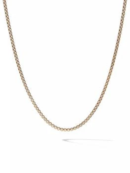 David Yurman | Box Chain Necklace In 18K Yellow Gold, 2.7mm,商家Saks Fifth Avenue,价格¥18405