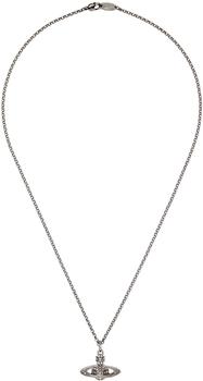Vivienne Westwood | Gunmetal Mini Bas Relief Necklace商品图片,