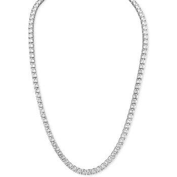 Esquire Men's Jewelry | Cubic Zirconia 24" Tennis Necklace in Sterling Silver, Created for Macy's商品图片,6折