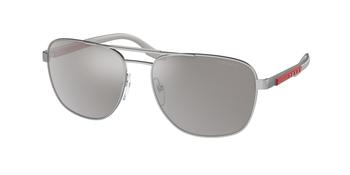 prada墨镜, Prada | Light Grey Mirror Silver Aviator Mens Sunglasses PS 53XS 1AP04L 60商品图片 4.3折