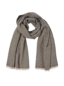 Bruno Magli | Herringbone Cashmere Scarf,商家Saks OFF 5TH,价格¥525