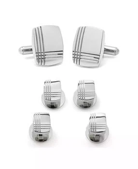 Ox and Bull Trading Co. | Men's Stainless Steel Tartan Plaid Cufflinks and Stud Set, 6 Piece Set,商家Macy's,价格¥746