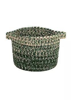 商品Colonial Mills | 16" Seaweed Green Beige and Viridian Green Round Handmade Braided Basket,商家Belk,价格¥1119图片