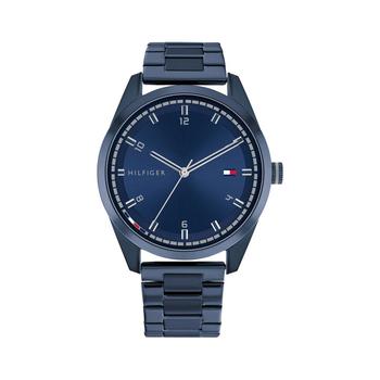 tommy hilfiger手表是什么牌子, Tommy Hilfiger | Men's Blue Stainless Steel Bracelet Watch 43mm商品图片 