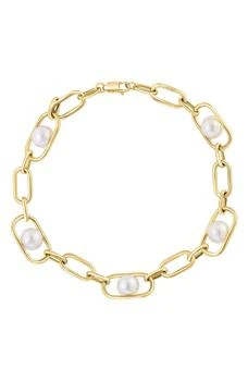 Effy | 14K Gold Freshwater Pearl Chain Bracelet,商家Nordstrom Rack,价格¥10137