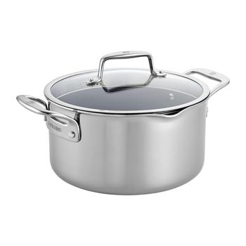 ZWILLING | ZWILLING Clad CFX 6-qt Stainless Steel Ceramic Nonstick Dutch Oven商品图片,5.7折