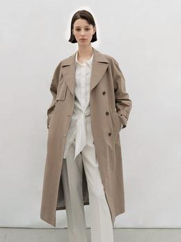 商品AVA MOLLI | Cotton Blend Trench Coat_Brown,商家W Concept,价格¥1783图片