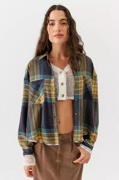 BDG Karl Slouchy Flannel Button-Down Shirt product img