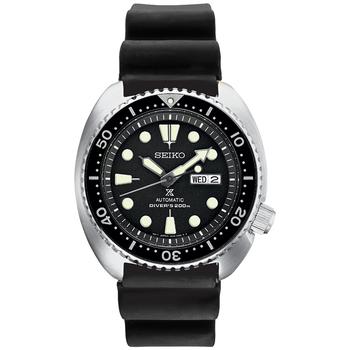 精工罐头, Seiko | Men's Automatic Prospex Diver Black Silicone Strap Watch 45mm商品图片 