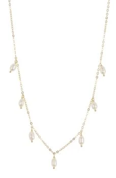Argento Vivo Sterling Silver | Imitation Pearl Shaky Charm Necklace,商家Nordstrom Rack,价格¥122