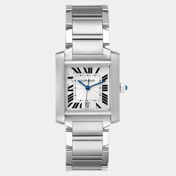 [二手商品] Cartier | Cartier Silver Stainless Steel Tank Francaise W51002Q3 Automatic Men's Wristwatch 28 mm商品图片,7.1折