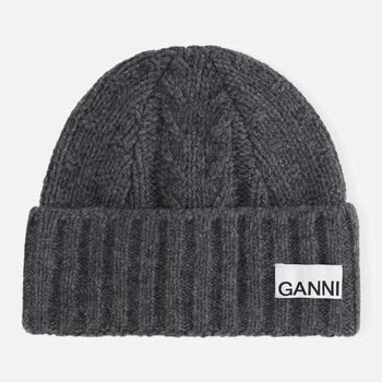 推荐Ganni Women's Cable Beanie - Frost Gray商品