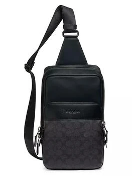 Coach | Gotham Leather & Coated Canvas Logo Backpack 