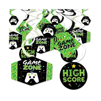 商品Big Dot of Happiness | Game Zone - Pixel Video Game Hanging Decor - Party Decoration Swirls - Set of 40,商家Macy's,价格¥114图片