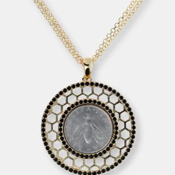 Etrusca Gioielli | 18KT Gold Plated Necklace With Pendant Gemstone,商家Verishop,价格¥1225