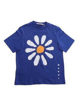 推荐Marni Kids Sequinned Logo Printed Crewneck T-Shirt商品