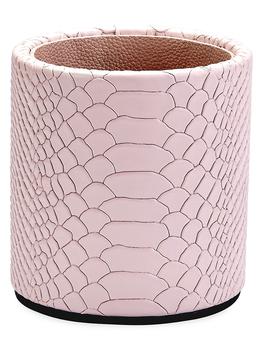 商品Graphic Image | The Hayden Desk Python-Embossed Leather Round Pencil Cup,商家Saks Fifth Avenue,价格¥514图片