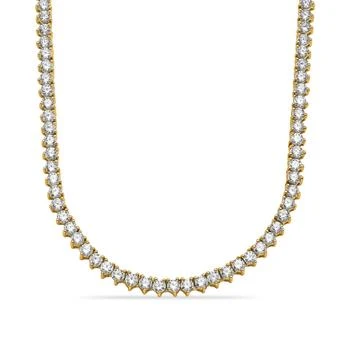 Diamond2Deal | 14K Gold Lab Grown Diamond Straight Line Tennis Necklace 18" 3 Ct,商家Premium Outlets,价格¥29115
