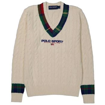 推荐Men's White Polo Sport Cricket Sweater商品