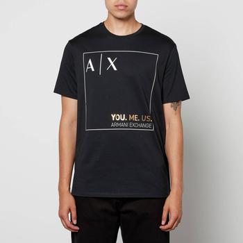 Armani Exchange | Armani Exchange You Me Us Printed Cotton-Jersey T-Shirt商品图片,满$75减$20, 满减