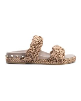 valentino rockstud高跟鞋, Valentino | 5mm Rockstud Woven Two-Band Sandals商品图片 