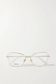推荐Minicd O B3u 金色金属猫眼光学眼镜商品