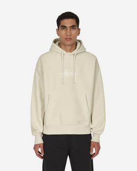 stussy卫衣直邮, STUSSY | Stock Logo Applique Hooded Sweatshirt Beige商品图片 额外8.6折, 额外八六折