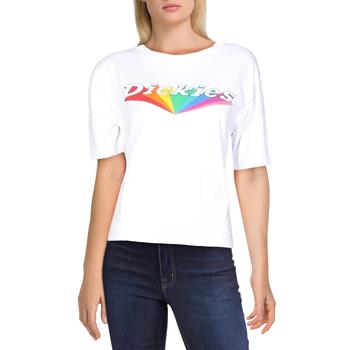 推荐Dickies Womens Tomboy Cotton Rainbow Logo T-Shirt商品