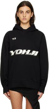Y-3 | Black Printed Hoodie商品图片,5.7折
