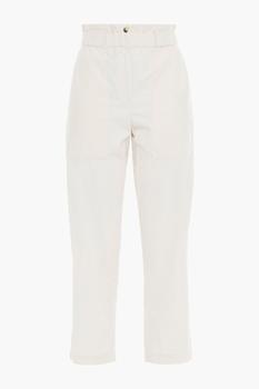ba&sh | Stone cropped cotton tapered pants商品图片,3折