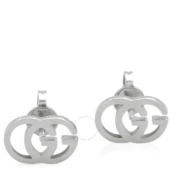 Gucci | Running G Stud Earrings In 18kt White Gold,商家Jomashop,价格¥3984