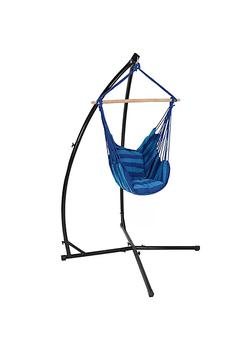 商品Sunnydaze Decor | Cotton/Polyester Rope Hammock Chair with X-Stand - Oasis,商家Belk,价格¥1342图片