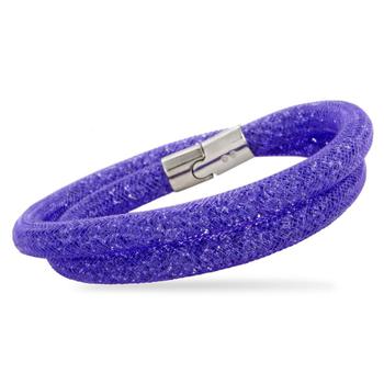 推荐Swarovski Stardust Purple Double Bracelet 5089834-M - Medium商品