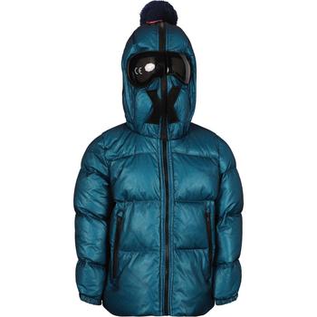 推荐Ski jacket with incorporated mask in petrol blue商品
