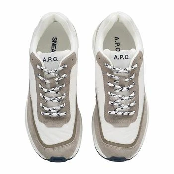 A.P.C. | 白色女士复古尼龙和绒面革休闲运动鞋【香港仓极速发货】 5.6折×额外4折, 额外四折
