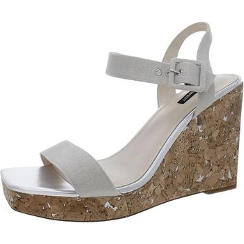 Naturalizer | Courts 7 Womens Canvas Square Toe Wedge Sandals,商家Premium Outlets,价格¥250