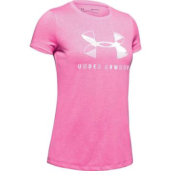 推荐Under Armour Girls' Graphic Twist Big Logo Tee商品