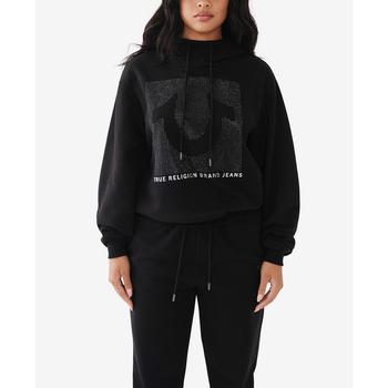 True Religion | Women's Stacked Collar Boyfriend Hoodie商品图片,独家减免邮费