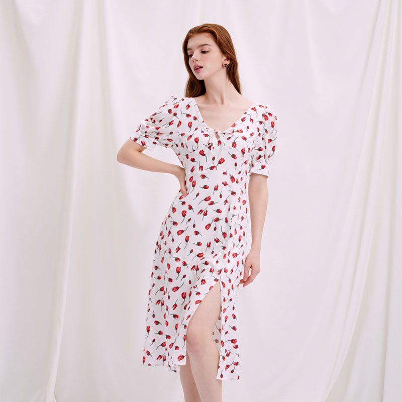商品Everette连衣裙 - 玫瑰印花  | Everette Dress - Rose Print图片