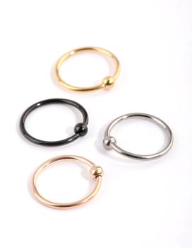 商品Lovisa | Titanium Plain Nose Ring Pack,商家Premium Outlets,价格¥123图片