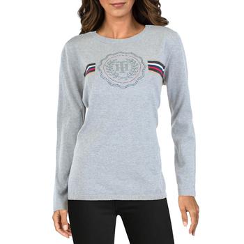 Tommy Hilfiger | Tommy Hilfiger Womens Graphic Cotton Crewneck Sweater商品图片,5折, 独家减免邮费